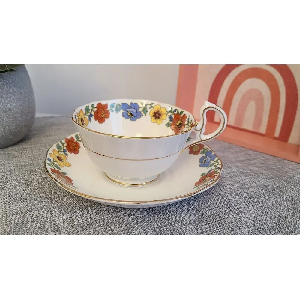 Vintageโ Rare Royal Albert teacup and saucer, crown china, made in England, 1927